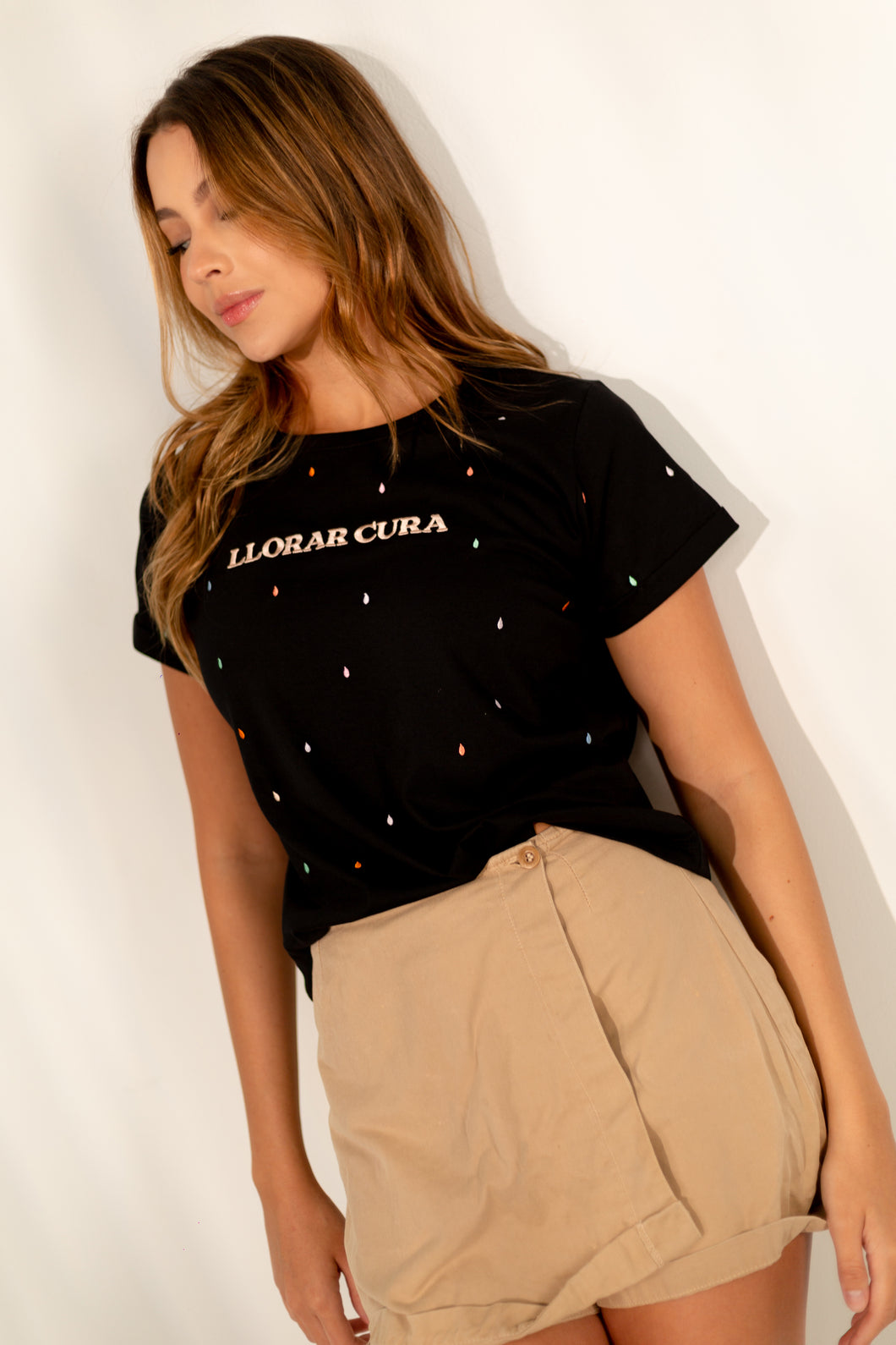 Llorar Cura Embroidered Oversized Tee
