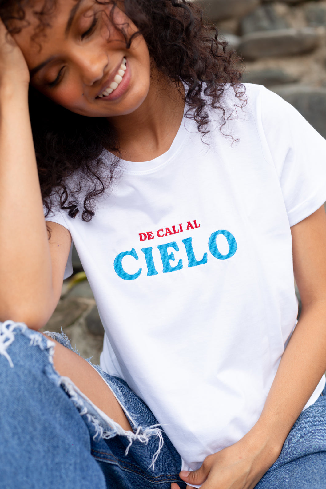 De Cali al Cielo Embroidered Oversized Tee