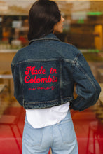Cargar imagen en el visor de la galería, Made In Colombia Mi Amor Embroidered Denim Jacket
