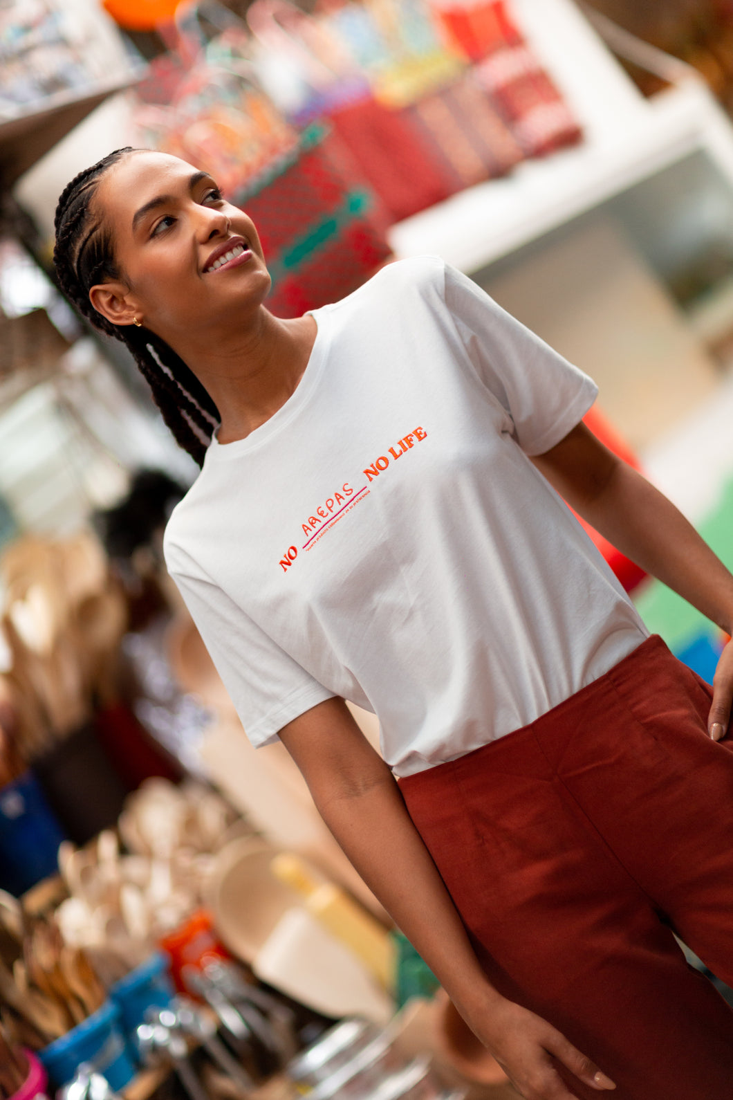 No Arepas, No Life Embroidered For Him/For Her Tee