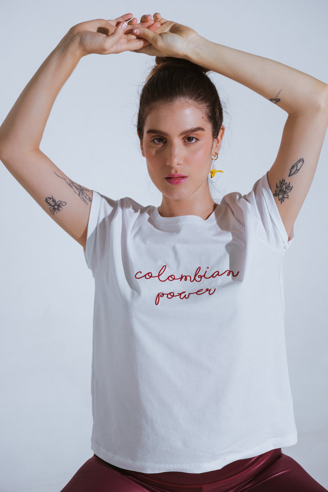 Colombian Power Embroidered Oversized Tee