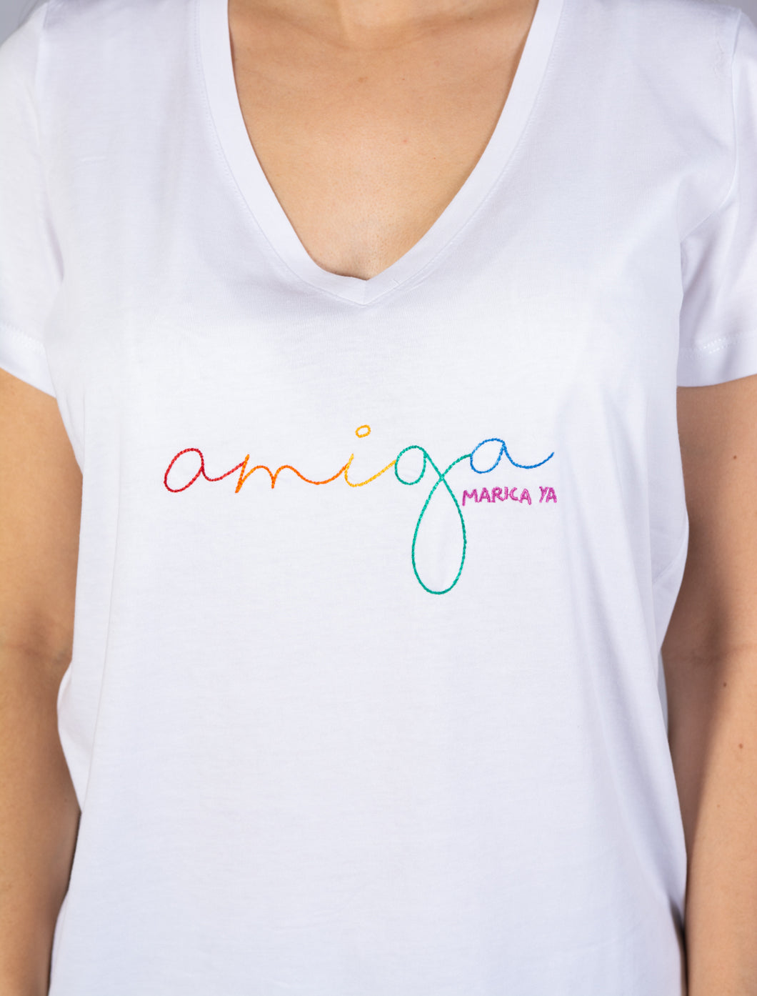 200 Copas Embroidered V-Neck Tee